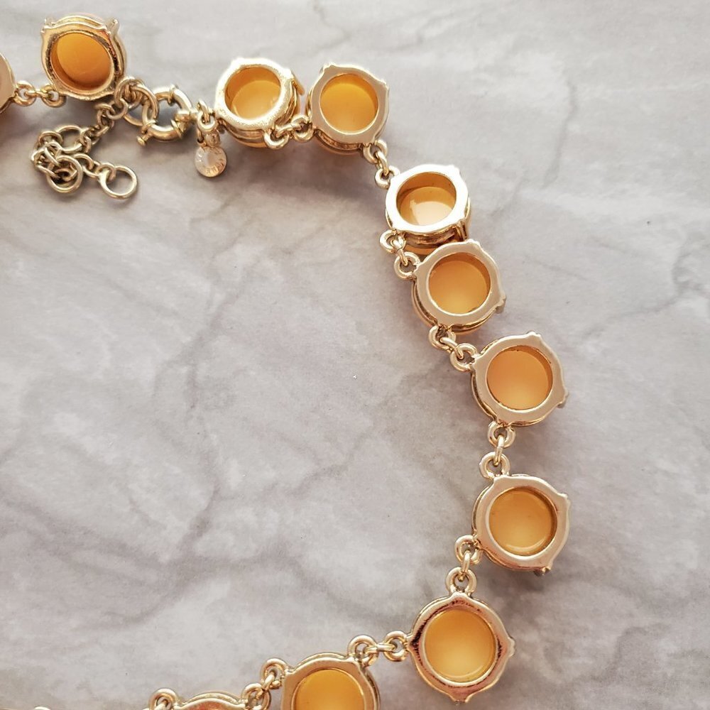 💗 J. Crew Peachy Pink Gold Bubble Classic Statement Necklace 💗 - Picture 9 of 13